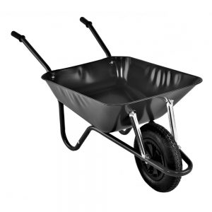 Builders Black Metal Wheelbarrow (85L)
