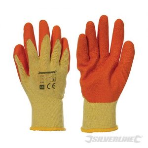 Silverline Latex Builders Gloves  XL