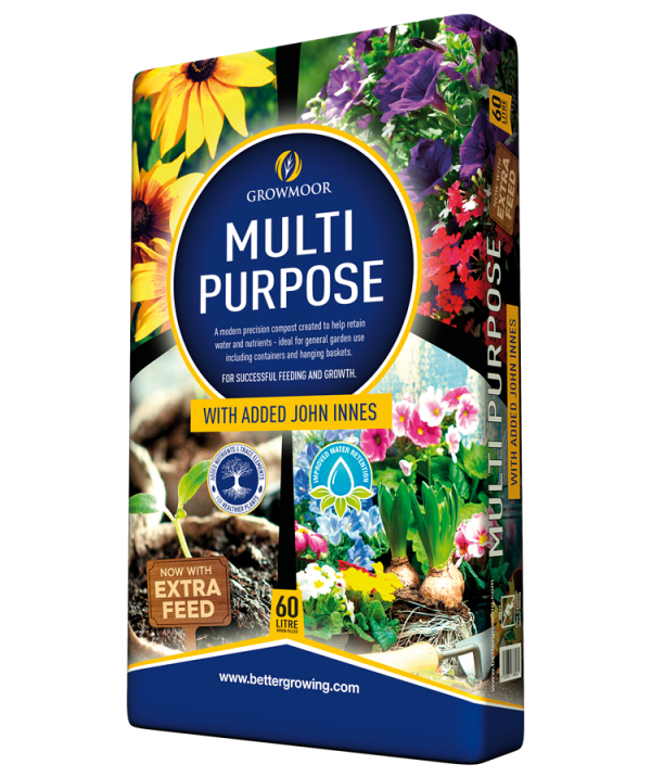 Growmoor Multi Purpose Compost With Added John Innes 60 Litre